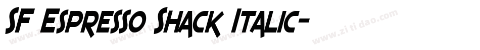 SF Espresso Shack Italic字体转换